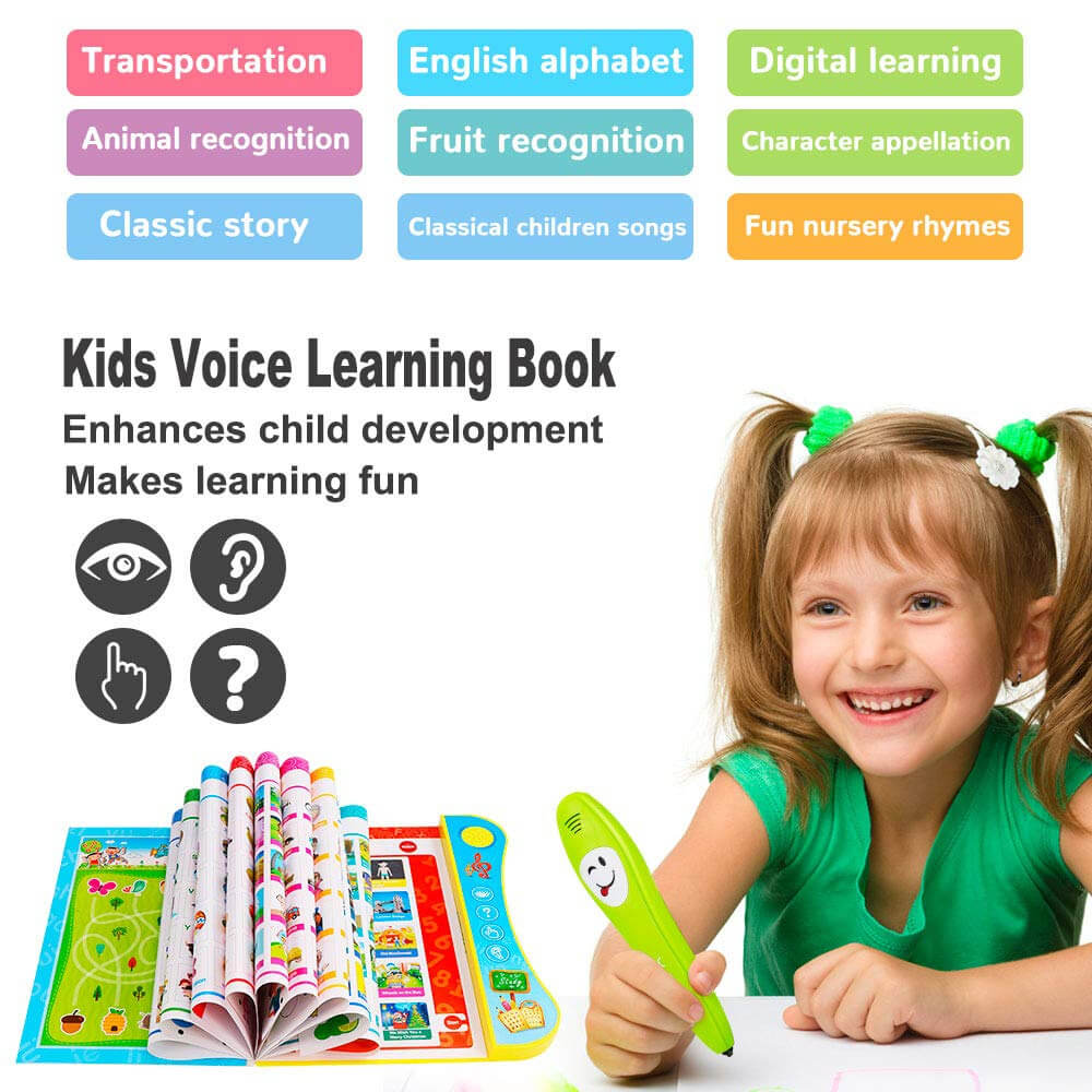 Y-BOOK Pronunciation Speaking Learning Book with Pen for Kids (Battery-operated)