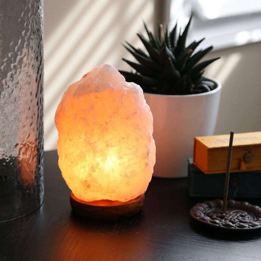 Authentic Himalayan Salt Lamp made in Pakistan with FREE Extra bulb